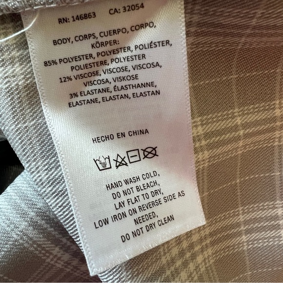 MARE MARE X ANTHROPOLOGIE Strapless Button Down Tie Front Top Grey Size Medium - Picture 7 of 7